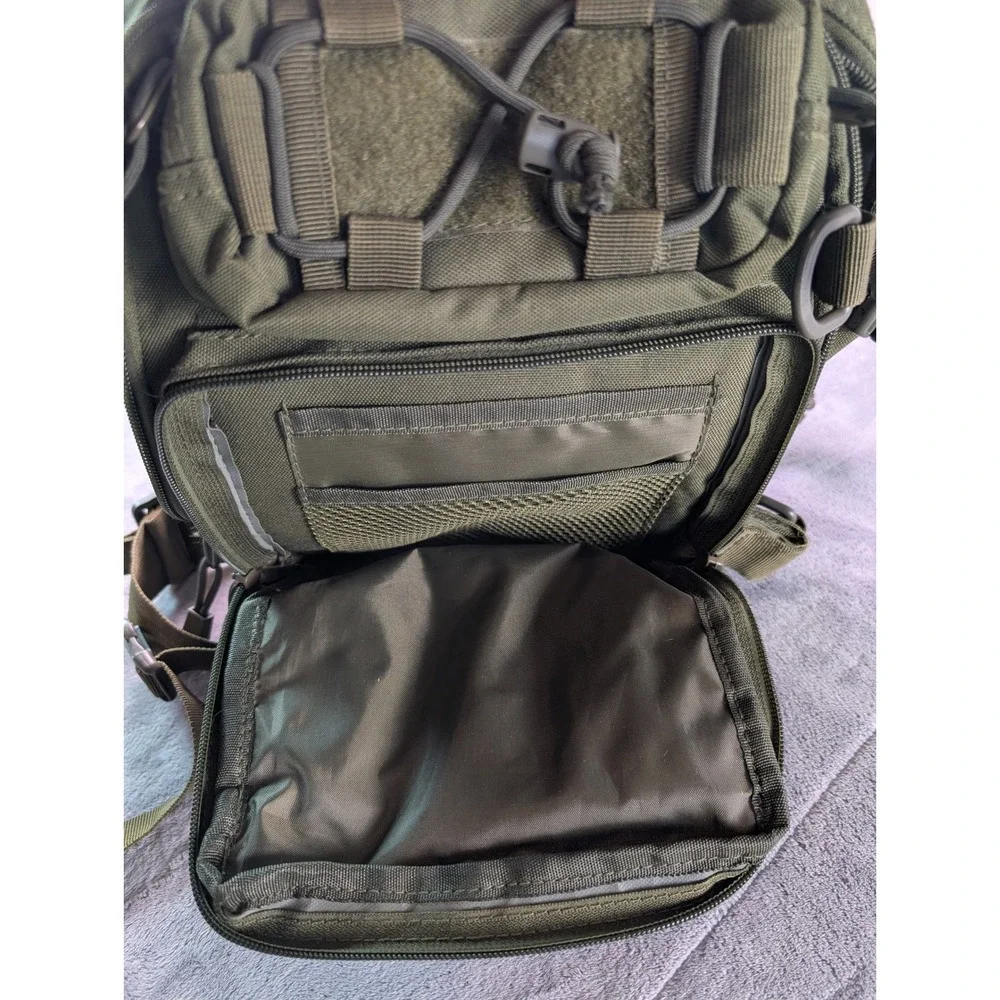 Tactical Shoulder Bag Olive Drab Green MOLLE EDC Sling Pack Messenger Bag